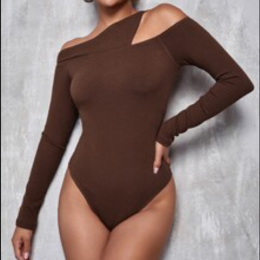 Brown Slash Bodysuit